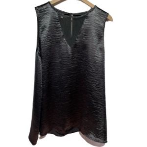 Maurices 2 plus charcoal metallic sleeveless blouse